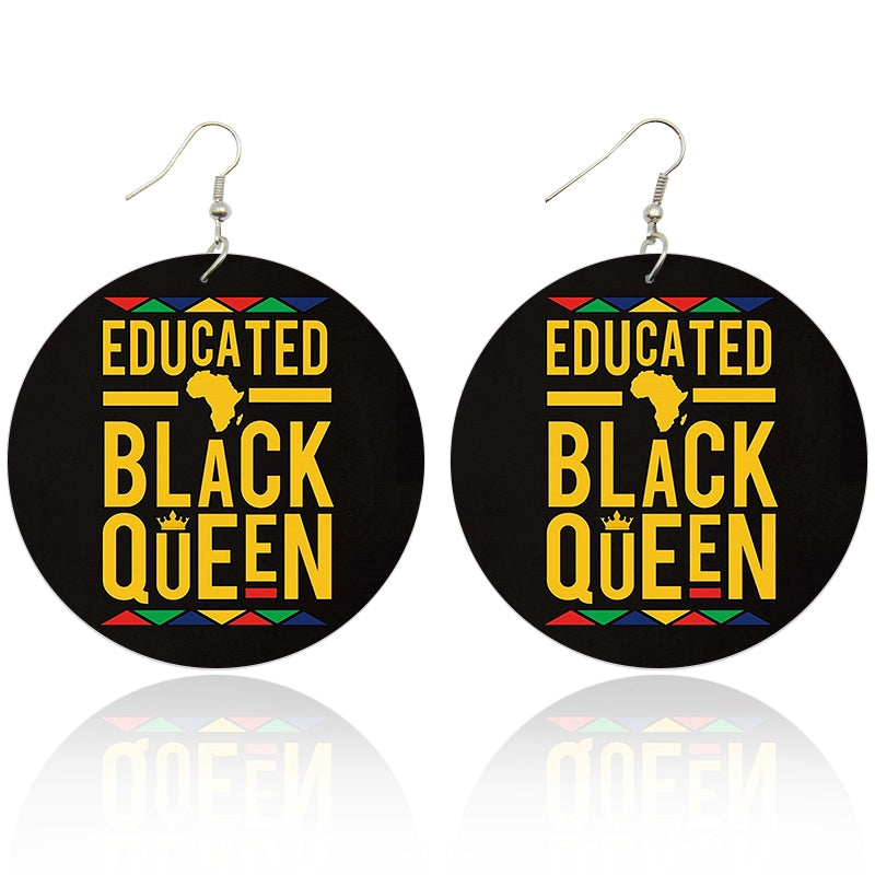 Educated Black Queen Earrings