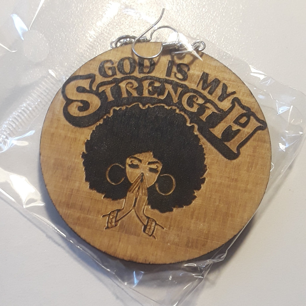 God is My Strength Earrings (BACK IN STOCK!)